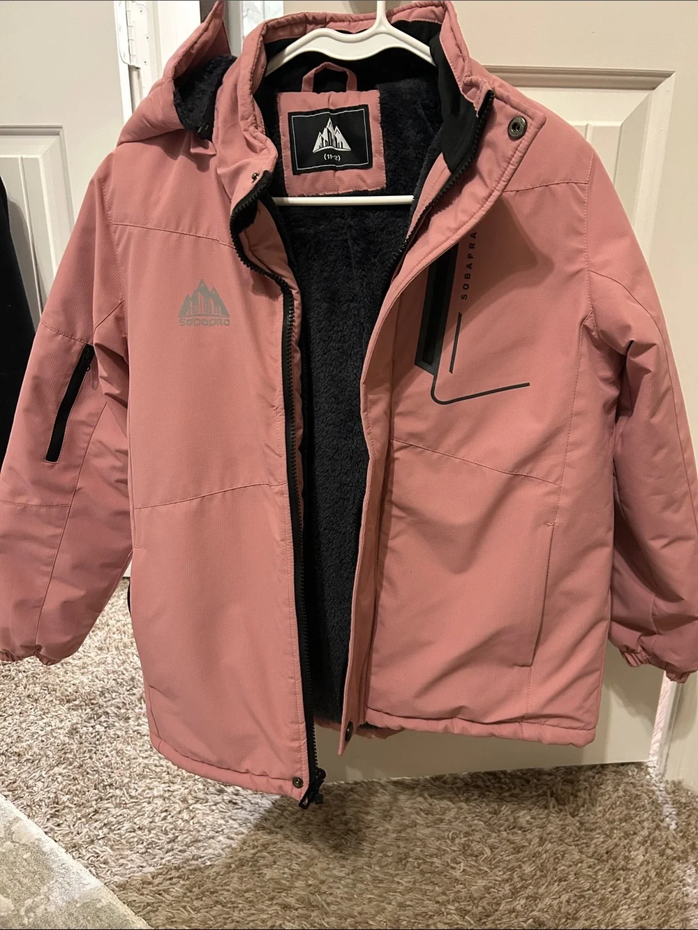 Soda Kids Dusty Rose Hooded Puffer Jacket
